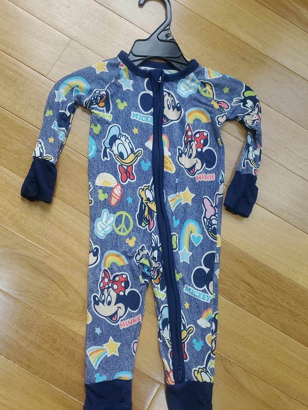 Little Sleepies Disney Bamboo Navy and Multi Charter Sleeper